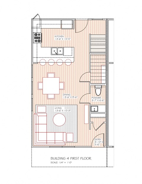 a floor plan of a house with a bedroom and a living room